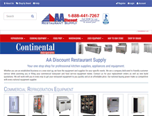 Tablet Screenshot of aarestaurantsupply.com